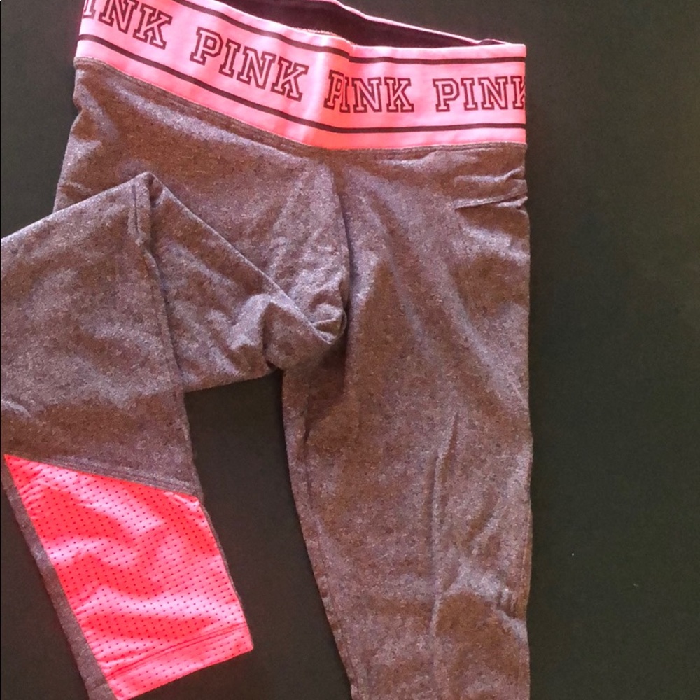 “Pink” yoga cropped leggings